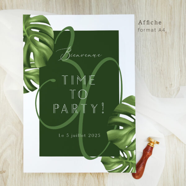 Pack papeterie à imprimer anniversaire Tropical Party